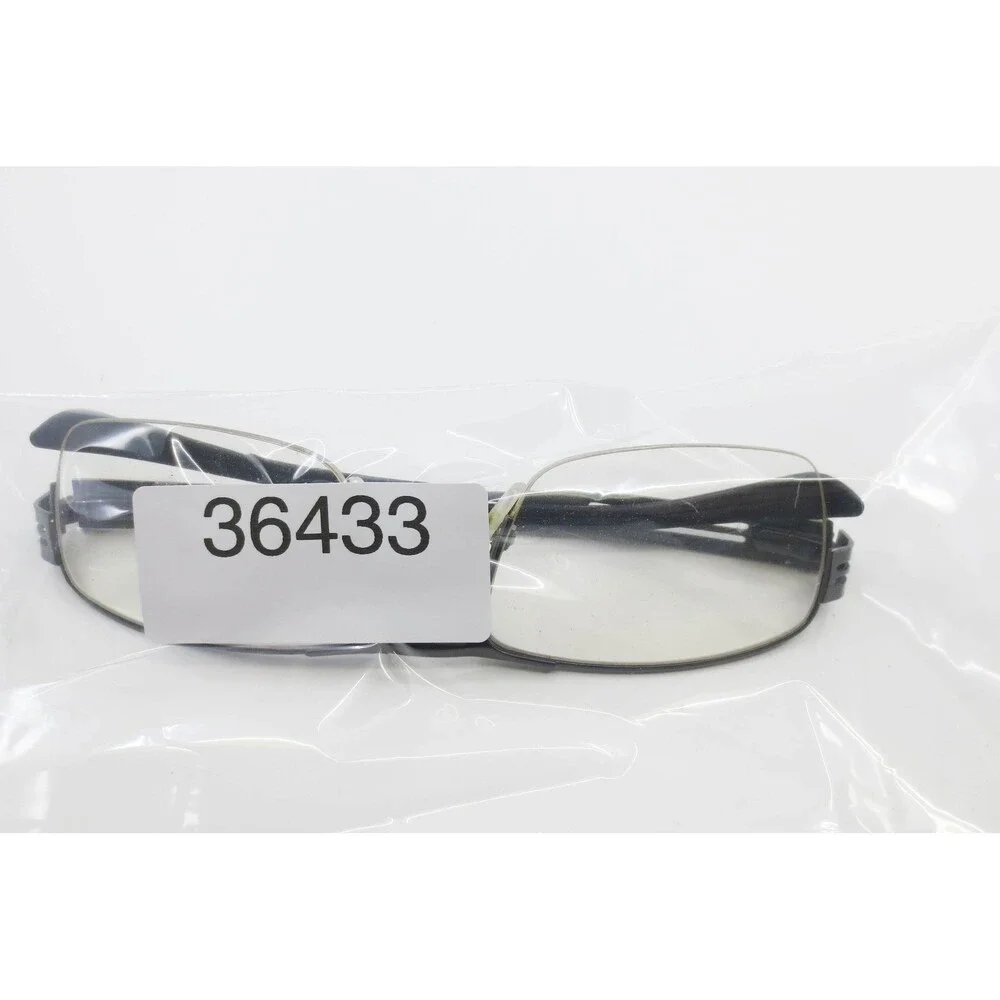 Shaquille O'Neal Mens Eyeglass Frames Gunmetal Semi Rimless Rectangular